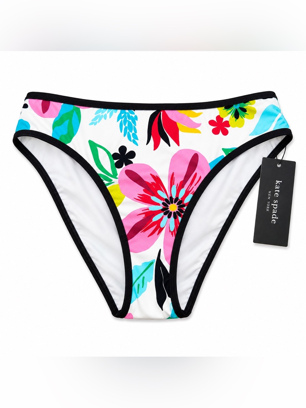 🆕 Kate Spade New York Floral Bikini Bottoms Size M Multicolor Tropical Swim